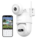 Reobiux Security Cameras Wireless Outdoor 2K PTZ WiFi Camera for Home Security with Full Color Night Vision Motion Tracking Human Detection 2-Way Audio Light & Sound Alarm IP66, 10FT Power Cord