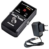 Afinador cromático NUX PT-6 - Afinador de pedal para guitarra bajo y fuente de alimentación Keepdrum