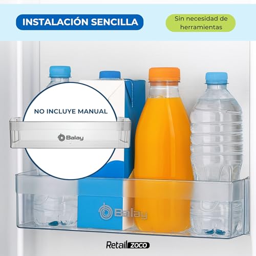 Estante Botellero Frigorífico compatible con Balay, Botellero inferior para la nevera, código original 11022295, compatible con 3KF6550MI, 3KF6551MI, 3KF6626WE, 3KF6635WI, entre otros - Imagen 7