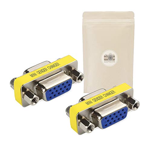 2x Accoppiatore VGA 15 Attacchi Femmina verso VGA