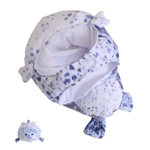 Chapeau en peluche phoque VICASKY doux et multifonctionnel