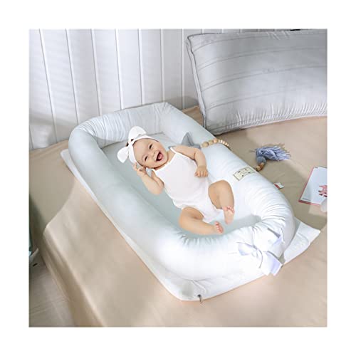 Loevin Portable Baby Lounger for Newborn 0-12 Months, Soft Breathable Baby Play Mat and Adjustable