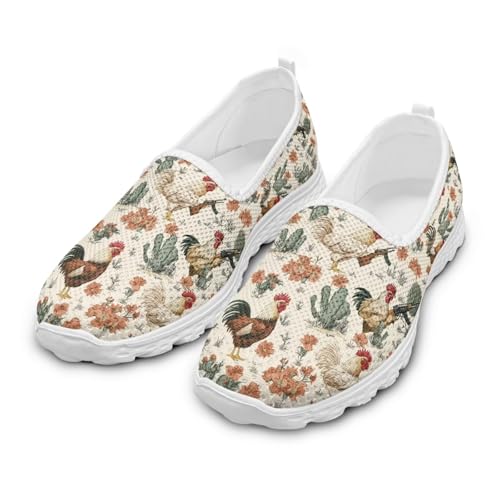 Women Loafers Shoes for Work Classic Mesh Flat Sneakers Walking Comfort Anti-Skid Soft Shoes with EVA Sole