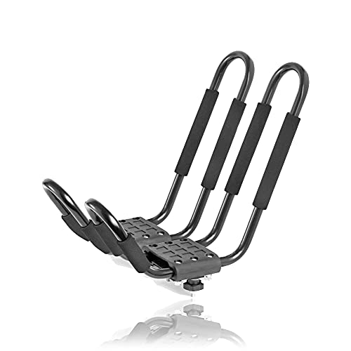 Conjunto de suporte de caiaque, barra de montagem de telhado de caiaque universal preto para gato pa