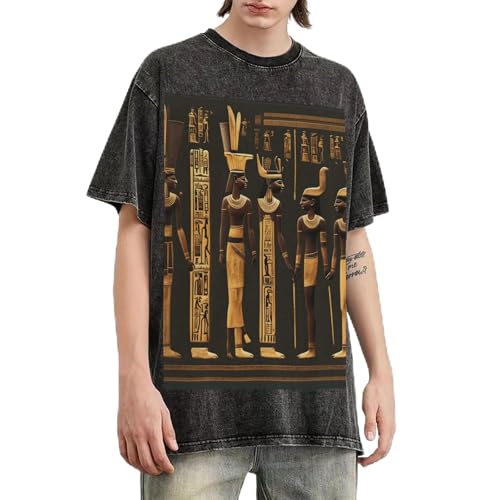 T-shirt coton égyptien ample haut de gamme effet vintage