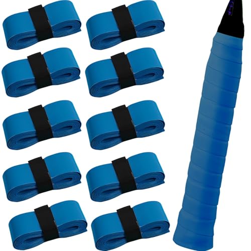 fogman グリップテープ テニス バドミントン テニスラケット ゴルフ 野球 10本セット (ブルー)の画像