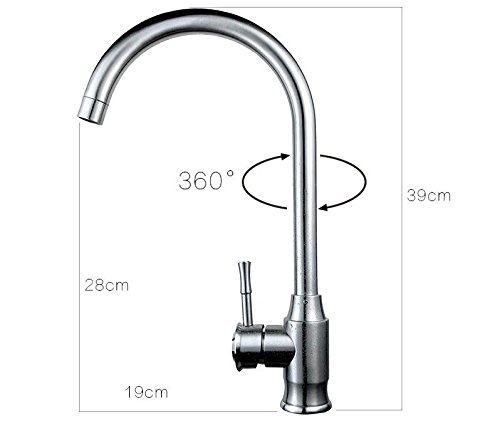 Food Grade Sus304 Stainless Steel Hot And Cold Water Faucet Kitchen 360 Degree Rotary Wash Vegetable Basin Double Basin Faucet Kitchen Sink Lead Faucet