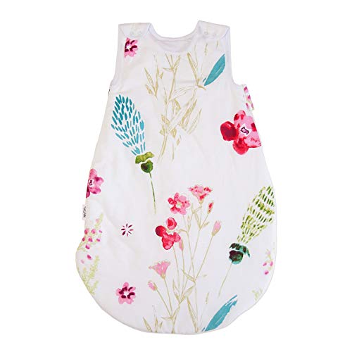 Sabrina Pati'Chou Gigoteuse fleurie bébé fille 6-12 mois, Turbulette douce et chaude d'hiver, 78 cm