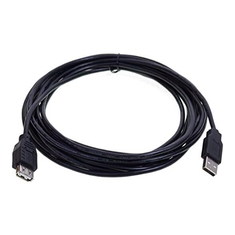 SPECTRUM CABLES® 5m BLACK USB 2.0 EXTENSION Cable A Male Plug to A Female 5 Metre Extender Lead Cover