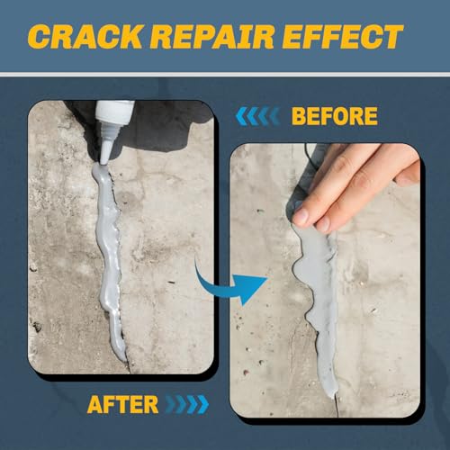 Concrete Crack Filler, 4.4LB Cement Crack Filler, Magic Crack Filler for Concrete, Driveway, Tile, Walkway, Patio, Joint, Indoor and Outdoor - Grey (70oz) by NXPPYY - Image 5