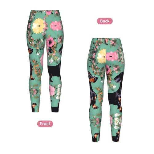 Leggings de compresión suave para mujer con estampado de teckel m 4