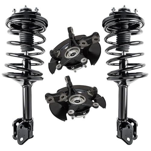 Detroit Axle - Front Steering Knuckles & Wheel Hub Bearings Struts with Coil Springs Replacement for 2005 Honda Pilot - 4pc Set