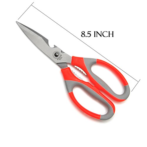 Hometeq 2 Pack - Scissors Stainless Steel Heavy Duty Kitchen Sharp Scissors Multi-Purpose Poultry Shears With Soft Grip Handles #TOP1