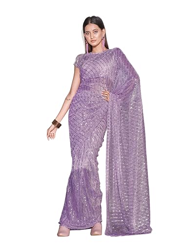 Womanista Ready to Wear Lycra one Minute Saree for Women | farewe...