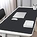F-LFJBK Verlängert Schreibtischunterlage Beschützer Office Mauspad,PU Leder Wasserdicht Anti-Slip Tischunterlage Löscher Große Schreiben-Matte Für Computer Tastatur-schwarz 120x60cm(47x24inch)
