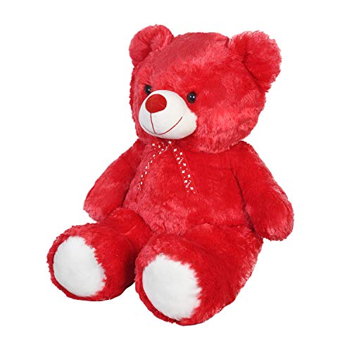 Image of Ultra 35 inch Teddy Bear Stuffed Soft Premium Plush Toy for Kids in Red | Perfect for Snuggling & Playtime | Animal Toy Birthday | Anniversary | Christmas | Diwali | Home Decor