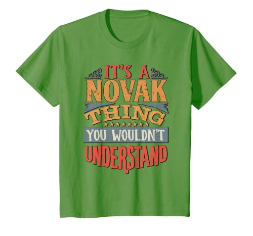 Novak Name T-Shirt, Youth, Grass Green, 3T