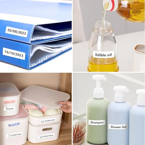 Fita TZe Tz 18 mm 0.7 branco laminado compatível com Brother Label Maker Tape 3/4