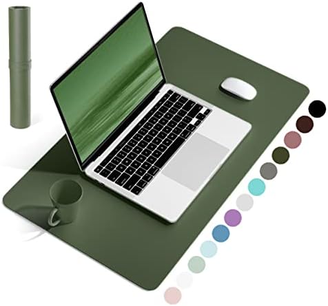 Non-Slip Desk Pad, Waterproof PVC Leather Desk Table Protector, Ultra Thin Large Mouse Pad, Easy Clean Laptop Desk Writing Mat for Office Work/Decor/Home (Light Blue, 80 x 40 cm)
