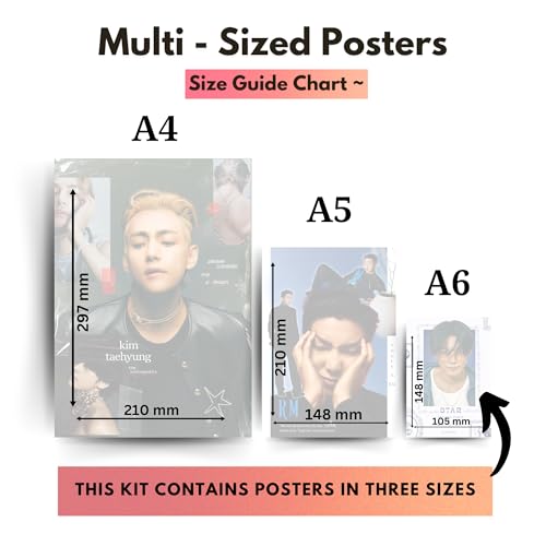 Image of Yellow Town India Boys of K-Pop Wall Collage Kit Posters (Pack of 21) Multi-sized Posters, 300 Gsm Glossy Finish - Perfect for Bedroom, Living room, Office, Home & Room Decor