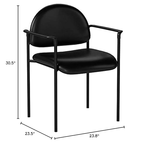 Lorell Reception Guest Chair, Black #TOP1