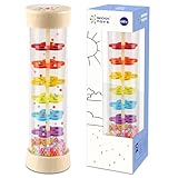 LOOIKOOS Rainmaker Rain Stick Musical Instrument for Babies,Baby Rattle Shaker Sensory Developmental Toy,Raindrops Musical Instrument Toddler Musical Toys for Kids