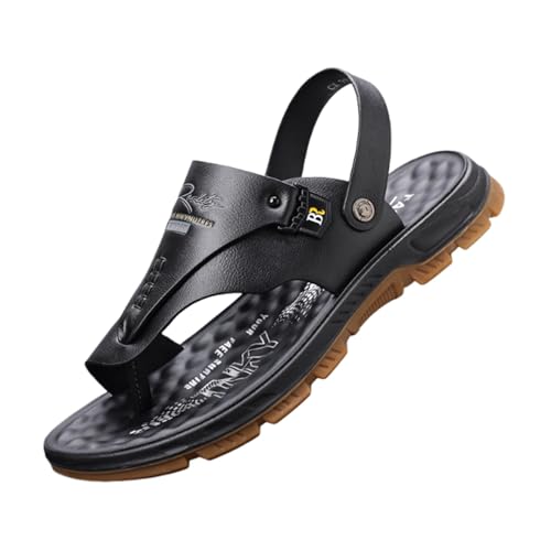 CLSQLXYJZC Outdoor Causal Beach Sandal, Mens Summer Slip-On Breathable Bunion Corrector Slippers with Adjustable Arch Support, Lightweight Open Toe Clip Toe Non-slip Orthotic Flip Flops, for Dad On