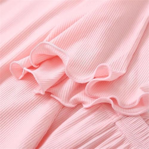 Soft Stretchy 𝐏ajamas Sets for Girls 2pc Plain Cotton Lounge 𝐏𝐉 Outfits Kids 2025 Summer Loose Tops Pants Sl𝐞epwear2