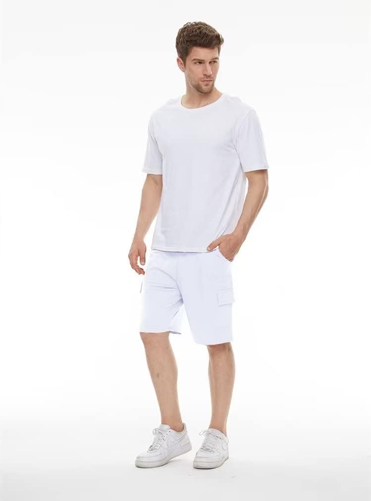 YuKaiChen Men's Casual Cargo Shorts Classic Relaxed Fit Drawstring Elastic Waist with Pockets image 3