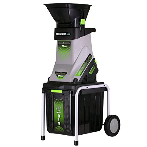 Earthwise GS70015 15-Amp Garden Corded Electric Chipper, Collection Bin