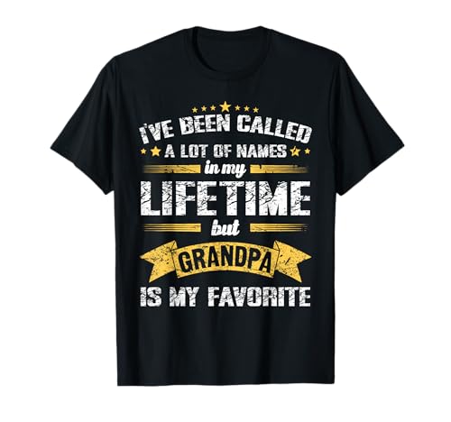 Abuelo es mi nombre favorito Día del Padre Pappy Grandpa Men Camiseta