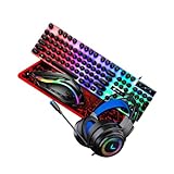 Casque USB antibruit : conception ergonomique, prise en main plus confortable et ne se sent pas fatigué après une longue utilisation, clavier de jeu et