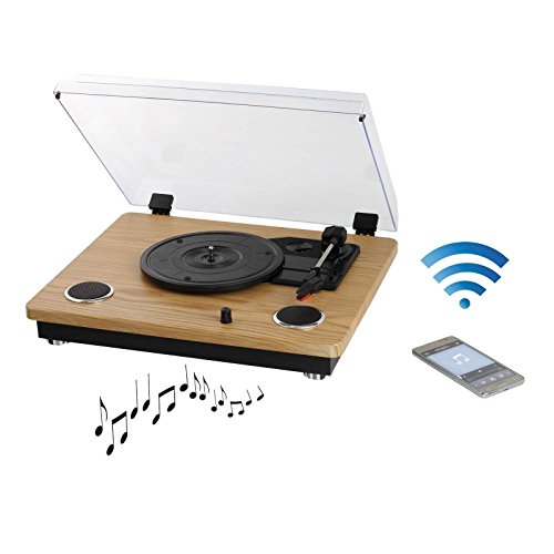 Clip Sonic Technology TES191 Tourne Disque Bluetooth Bois - Les Beatles, Paul McCartney, John Lennon, RIngo Starr, George Harrison Clip Sonic Technology TES191 Tourne Disque Bluetooth Bois – Image 4