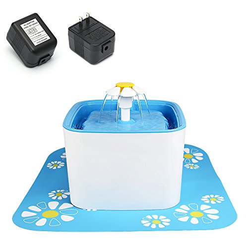Fuente eléctrica para agua para mascotas 2.5L azul miniatura 7