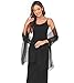 SURVODJA Women Shawls and Wraps for Evening Dress Lightweight Scarf Wedding Guest Shawl Wrap Bridesmaid Scarves(Black,79''×18'’)