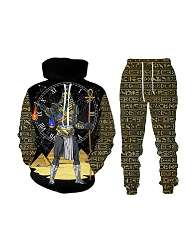 seiveini Vêtement de Sport Homme Survêtement 2 Pièces Ensemble Jogging 3D Squelette Sweats À Capuche Manches Longues Pantalon Décontracté Tenue Pas Cher A4 M Cover