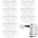 TEEVOGO 8 Pack Universal Microfiber Cloths for Handheld Steam Cleaner, Double-Layered Reusable & Washable Pads, Compatible with Bissell SteamShot, Wagner, PurSteam, McCulloch, Dupray and More