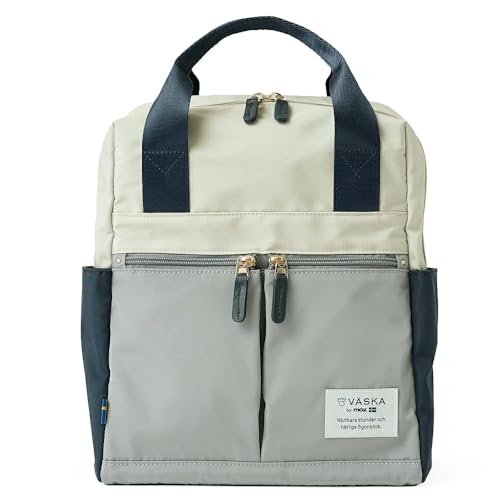 [モズ] 【メーカー公式】 バックパック リュックサック デイパック リュック ポケットいっぱい 北欧デザイン おしゃれ かわいい 鞄 軽撥 VASKA by ヴェスカ バイ ヘラジカ べスカ mos もず VZPS-04 (ネイビー)