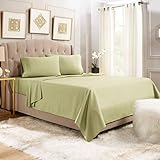 Empyrean Bedding Twin Sheets Sets - 3 Piece Twin Sheets - Soft Twin Bed Sheets - 14-16' Twin Sheets Sets - Breathable Twin Bed Sheets - Great Kids Twin Sheets Sets - Sage Olive Green