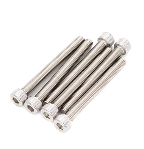Vis à tête hexagonale M8 x 75 mm inox 304 en lot de 6 pièces pour assemblage