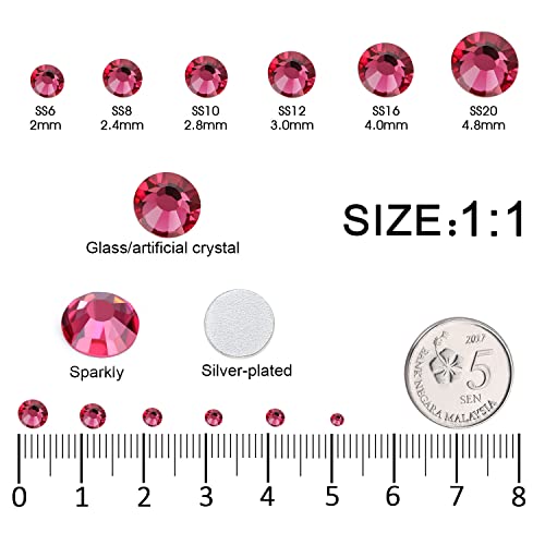 4240Pcs Flatback Rose Rhinestones Glass Crystal Diamonds For Nail Art Face Jewels Sparkly Round With Tweezers And Picking Pen (Ss6~Ss20 Set)… #TOP1