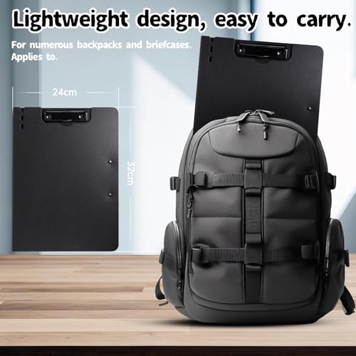 Image of FRETONBA Clipboard A4 Writing Case Clipboard with Lid Blue | Clipboard Folder with 2 Clips, Writing Board for Office /Construction Site /School, Clipboard Folder