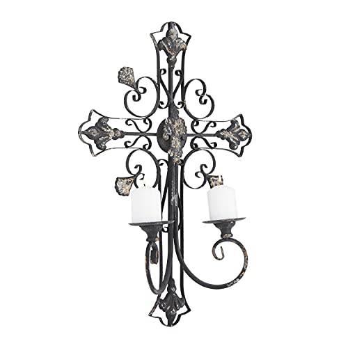 Deco 79 Black Metal French Country Wall Decor, 24" X 16" X 6" #TOP6
