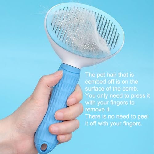 Image of Pet Brushes for Indoor Cats and Nail Clipper Set, Kitten Pet Dog Nail Trimmer (blue）
