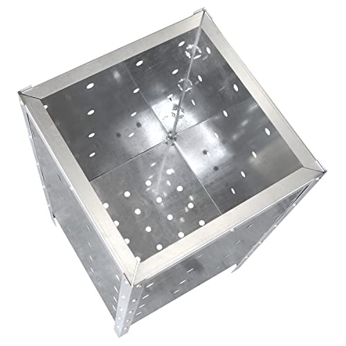 Marabuut Garden Waste Incinerator - Large 29 Inch X 16 Inch Square Galvanized Burn Barrel Trash Can thumb #5