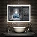 Produktbild Aica Sanitär Badspiegel mit Beleuchtung 80×60cm 3 Lichfarbe dimmbar Memory Wand/Touchschalter Anti-Beschlag LED Spiegel energiesrarend