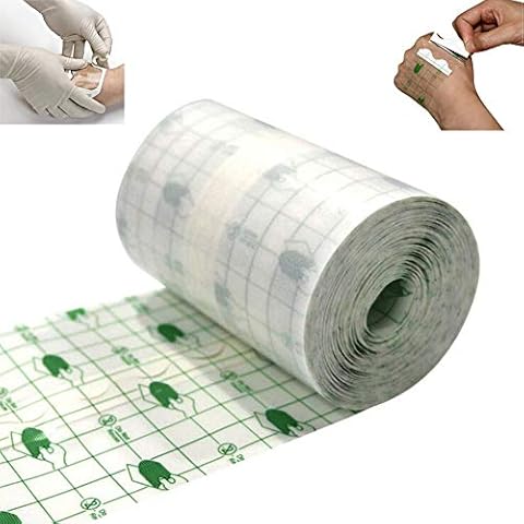 Ewinodon fixed Transparent Stretch Adhesive Sticker,Tattoo Bandage Roll - Waterproof Transparent Adhesive Dressing Fixer Plaster Stretch Fixation Tape Bandage Cover