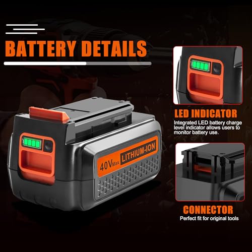 3.5Ah 40-Volt MAX Lithium Battery Replacement for Black and Decker Lithium Max Battery LBXR36 LBX2040 LBXR2036 LST540 LCS1240 LBX1540 LST136W Cordless Power Tools