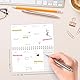 Häfft® Pocket Wochen-Tischkalender 2026 klein (16,1 x 9,7 cm) quer, 1 Woche 2 Seiten, Mini Schreibtisch-Kalender Black Edition - nachhaltig & klimafreundlich