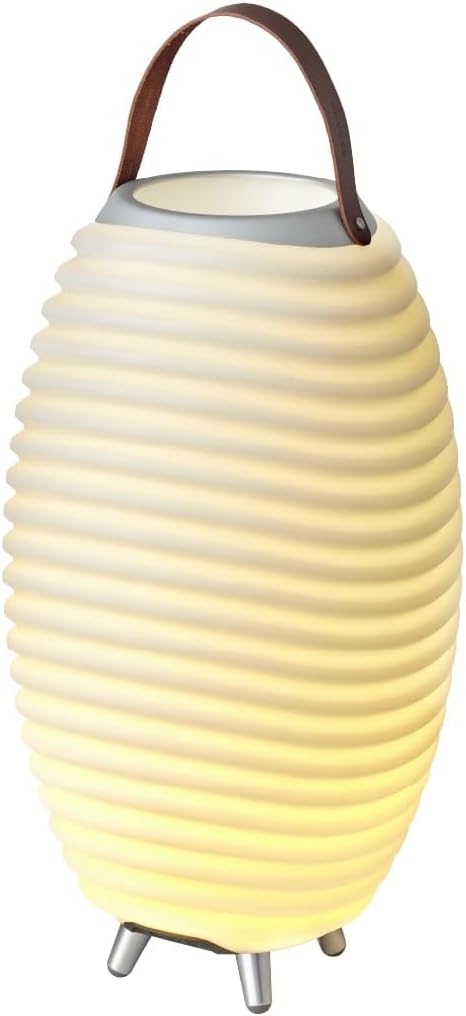 Kooduu Synergy 50-Danish Design-Portable Bluetooth speaker, dimmable LED lamp and drink cooler-Music and light for indoor and outdoor use, such as parties, dinners-Made in Europe (Synergy 50)